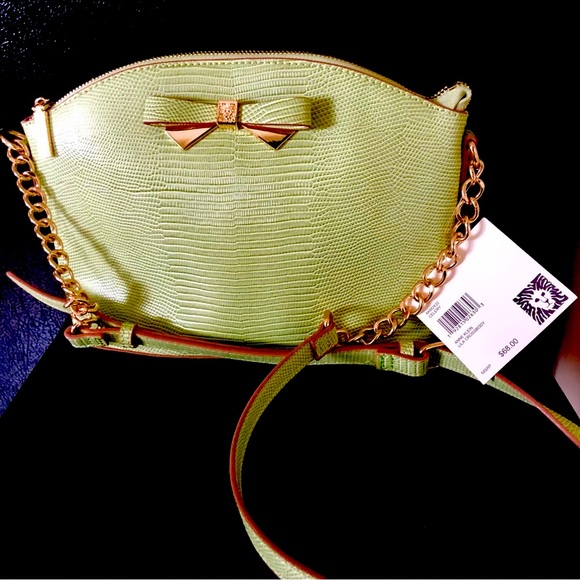 Anne Klein Faux Crocodile Leather Crossbody-Shoulder Purse - Picture 1 of 5